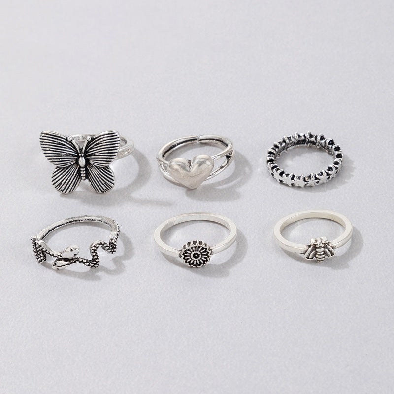 Wholesale Alloy Vintage Ring Set